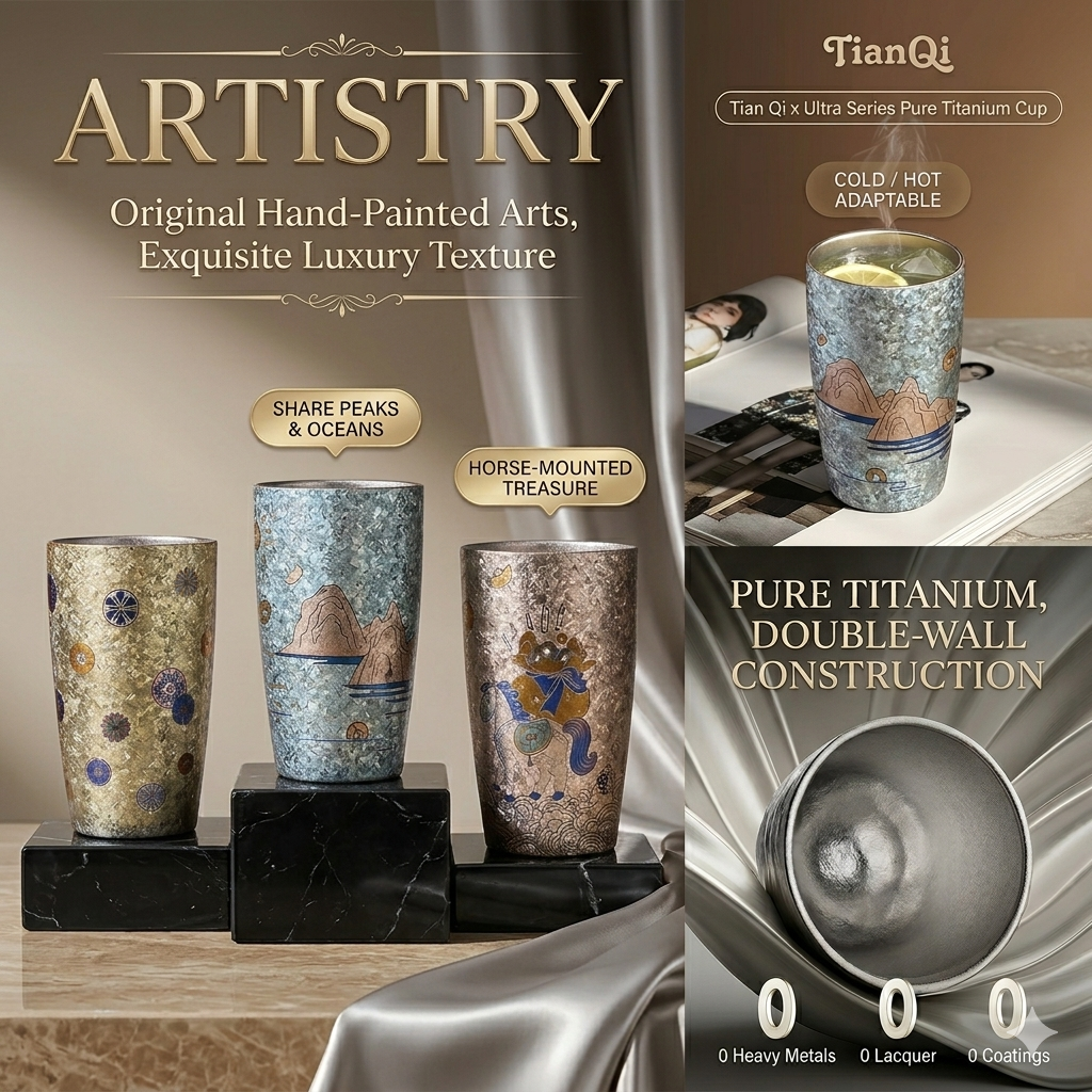 Ultra-Series Hand-Crafted Pure Titanium Tumbler